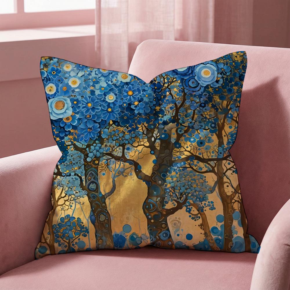 Чехол для подушки с изображением картины маслом Густава К. Климта — двусторонний, мягкий и прочный, подходит для повседневного использования.