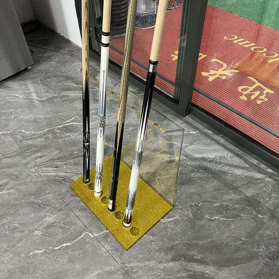 Acrylic Billiard Cue Rack and Holder - Pool Cue Storage Shelf