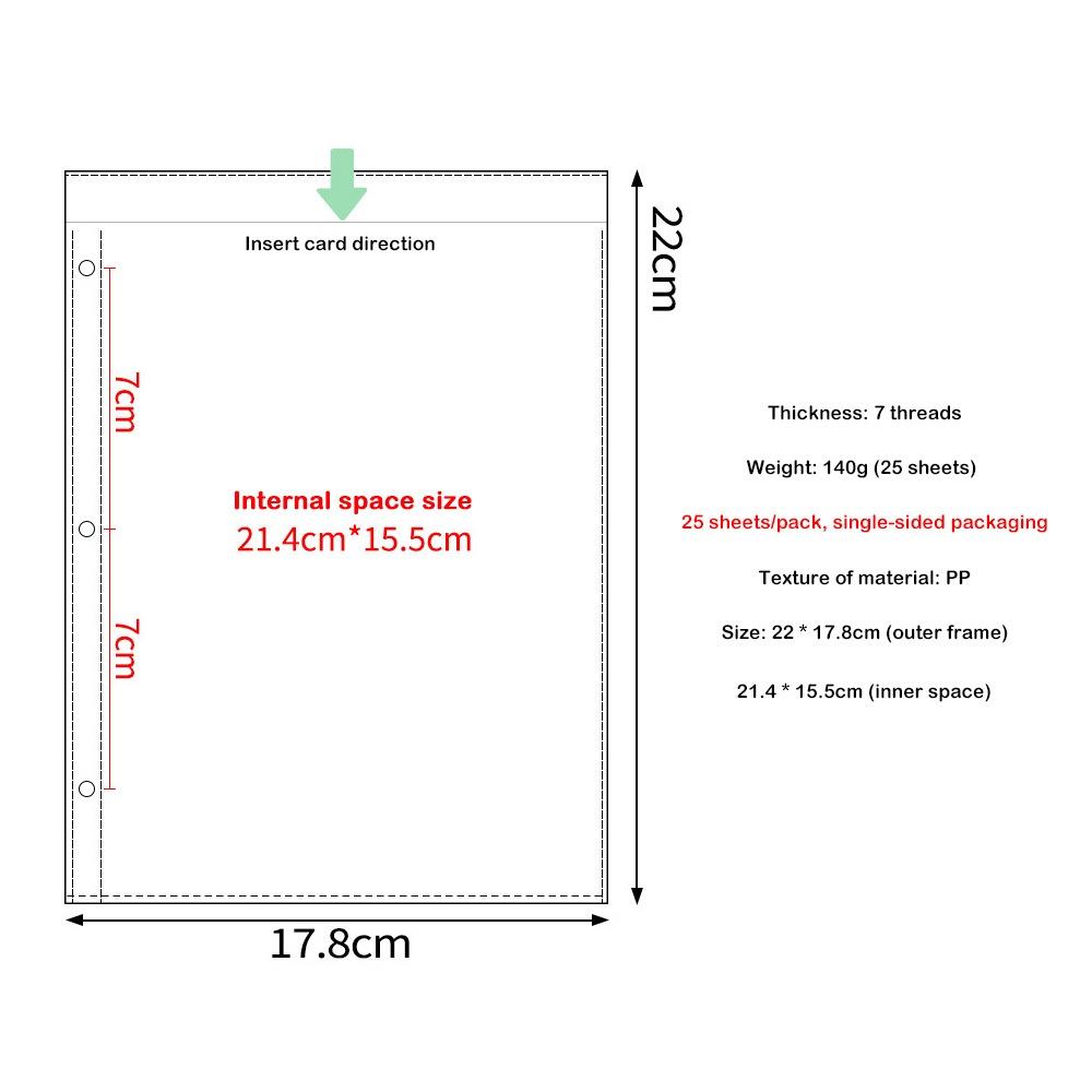 10 шт или 25 шт прозрачные листы для переплета фотокарточек Kpop с несколькими карманами фотоальбом фото