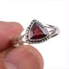 Ювелирное кольцо из стерлингового серебра 925 пробы с натуральным гранатом, размер 7,5 i2A65