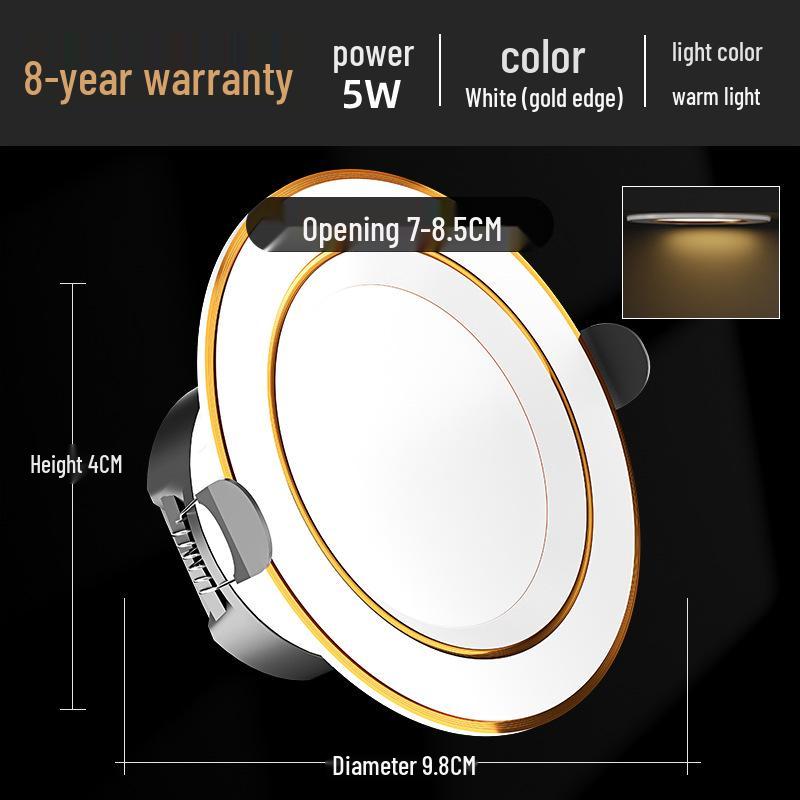 Recessed Ceiling Downlight for Living Room, 5-Inch Cutout, Bullseye Design
