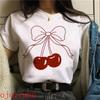 Sweet Strawberry Cherry Casual T-Shirts Gothic Tee Shirt Harajuku 90s Tshirt Women Summer Tops Streetwear Clothes