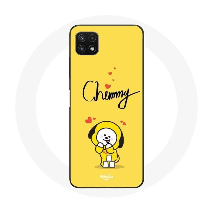Coque pour Samsung Galaxy A22 5G BTS Bangtan Garçons BT21 Chimmy Jimin Fond Jaune