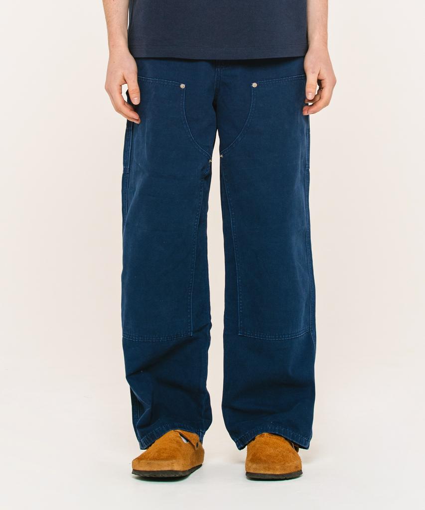 AECA Vintage Double Knee Pigment Pants-Navy