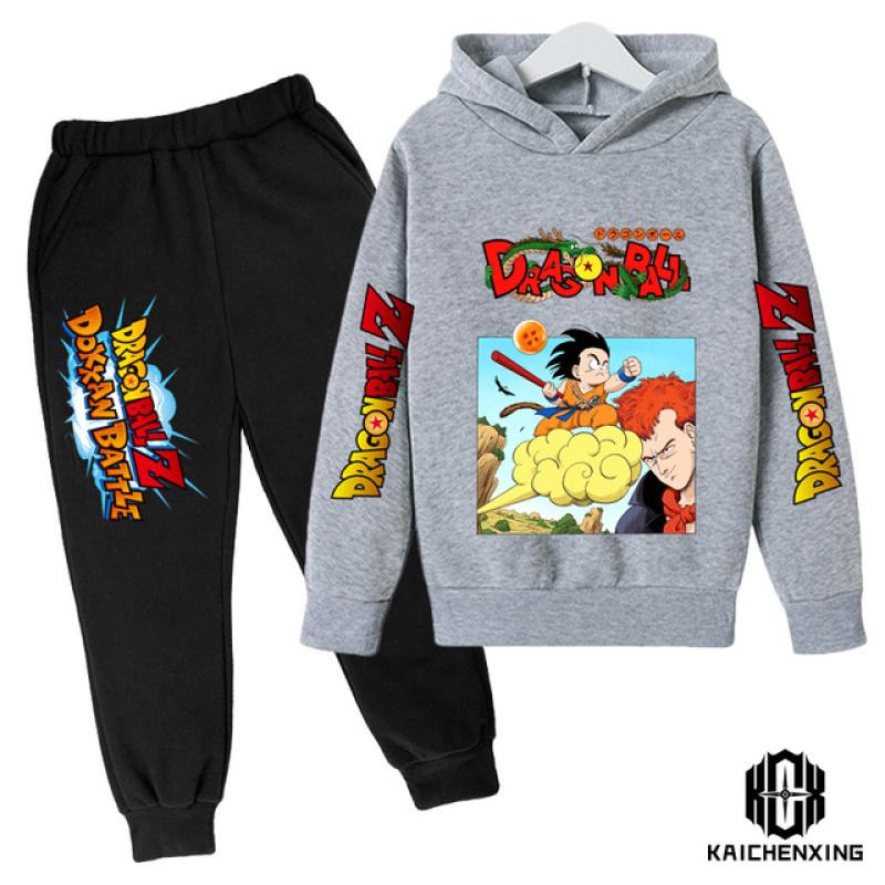 Толстовка с капюшоном в стиле аниме Dragon Ball Z для мальчиков, одежда, детские толстовки, одежда в стиле аниме, толстовка с капюшоном «Гоку», свитшот для девочек, дети от 3 до 14 лет