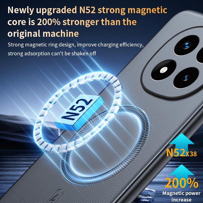 Чехол для Redmi Note 14 Pro 5G Магнитная кожаная защитная крышка Высококачественный Не оставляющий отпечатков пальцев Нескользящий ПК+ТПУ