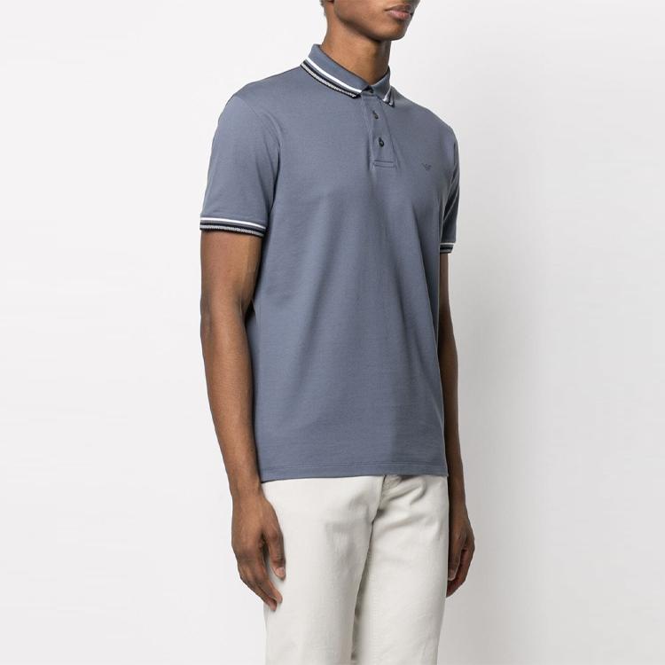 Emporio Armani Однотонная свободная повседневная рубашка-поло мужская tops 3K1FL8-1JTKZ-0668