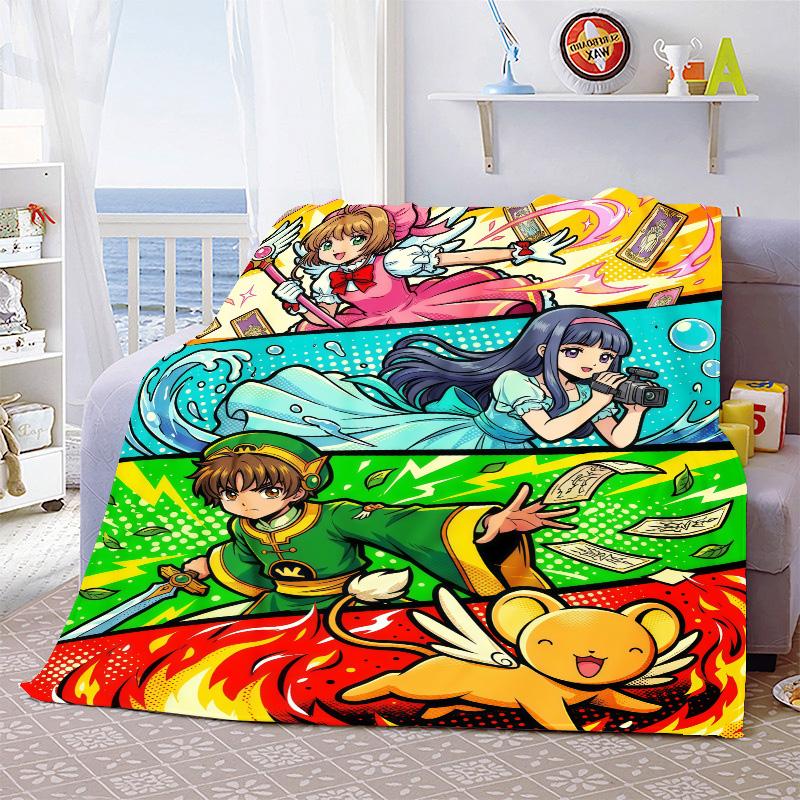 Cardcaptor Sakura Cozy Blanket Flannel Throw Soft Warm Lightweight Bed Sofa Blanket for Home Decor -QJY