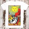 230 Gsm 100% Cotton Praise The Sun Thank God Tarot Card Reading Online Gaming Gamer Best Seller T Shirt Music Retro Top Tee Unisex 8604