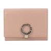 Used Card Case Bulgari Bulgari Leather Pink Beige Clip Type