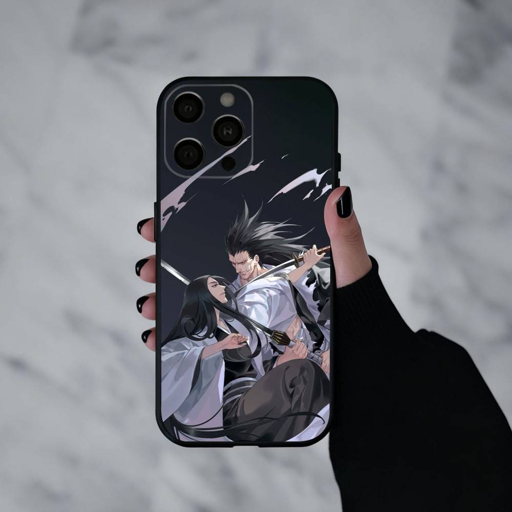 Чехол для телефона R-Retsu Unohana B-Bleachs для iPhone 17pro,16,15,14,13,12,11 Plus,Pro Max,XS, Мягкий силиконовый черный чехол