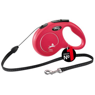 Flexi New Classic Шнур S Красный (Менее 12 кг), 5 м, [Поводок для собаки]