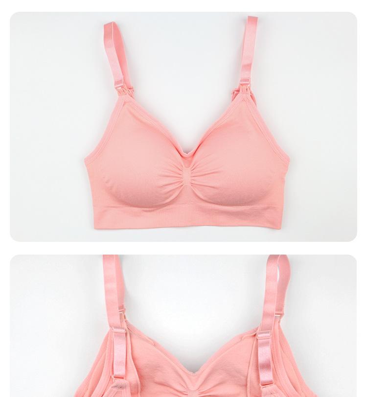 New Style Plus Size Wireless Front Closure Nursing Bra - Adjustable, Gathered, Seamless Maternity Underwear