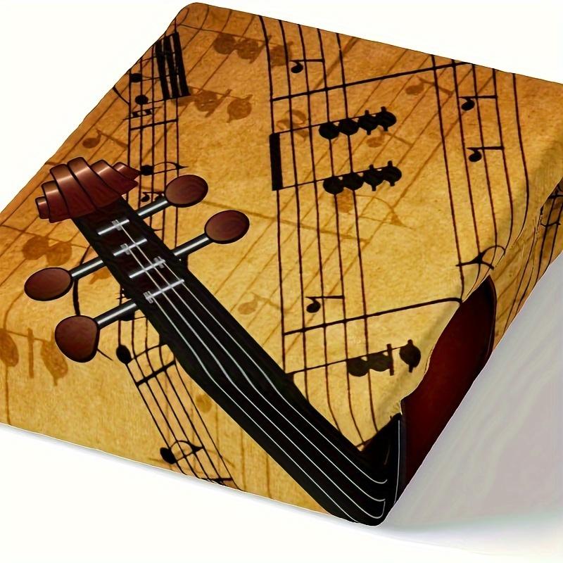 Пододеяльник с темой скрипки, размер Queen, комплект постельного белья с музыкальными нотами, 3 предмета, для женщин, мужчин, рождественский декор для спальни, комфорт для любителя скрипичной музыки