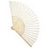 Китайский складной бамбуковый веер из ребер своими руками, веер из чистой бумаги, декор для свадебного душа и вечеринки