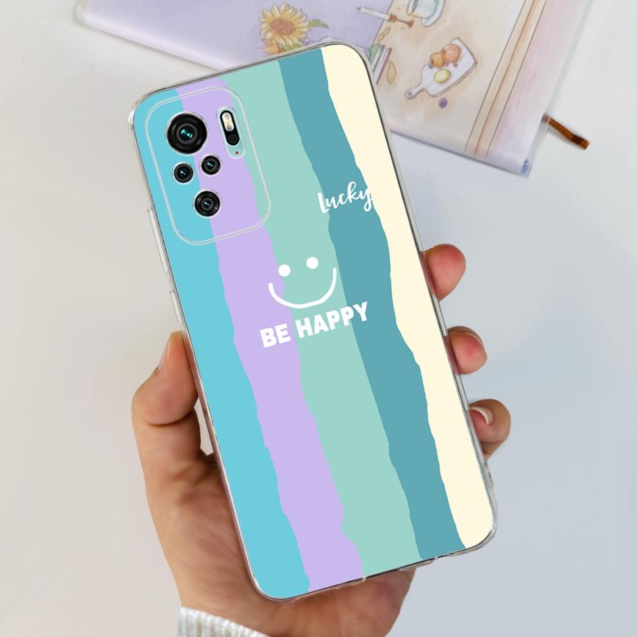 For Xiaomi Redmi Note 10 4G 5G Case Redmi Note 10 Pro 10 Lite Cover Soft TPU Slicone Clear Bumper Mi Note10 Lite Beautiful Capas