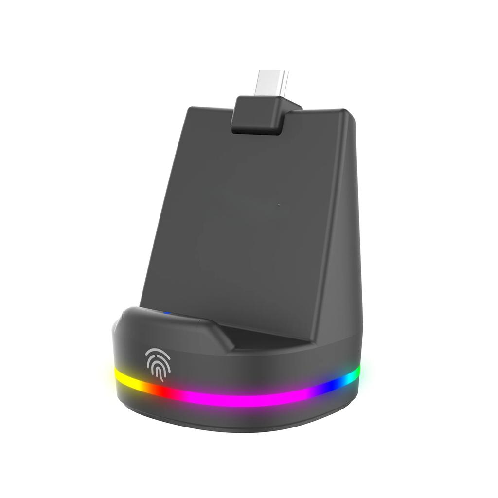 Цветная зарядная подставка для PS5 Portal с яркими RGB-эффектами освещения, Магнитная контактная зарядка и База для зарядки контроллеров