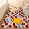 Cartoon Tomato Pattern Room Mats Anti-slip Absorb Water Long Strip Cushion Bedroon Mat Household Carpets