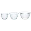 HARIO Heat-resistant Glass Bowl Set of 3 900ml/1500ml/2200ml Mixing Bowl Cooking Ball Present Gift MXPN-3704