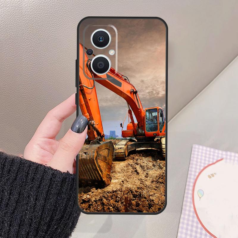 Excavator Funda For OPPO Reno 10 11 12 13 14 Pro 8 7 Lite 11F 12F 13F 14F OPPO Find X8 X5 X6 X9 Pro Case