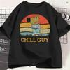 Chill Guys TShirts For Unisex Novelty Cotton Tees Crew Neck Short Sleeve T Shirts Graphic Clothing