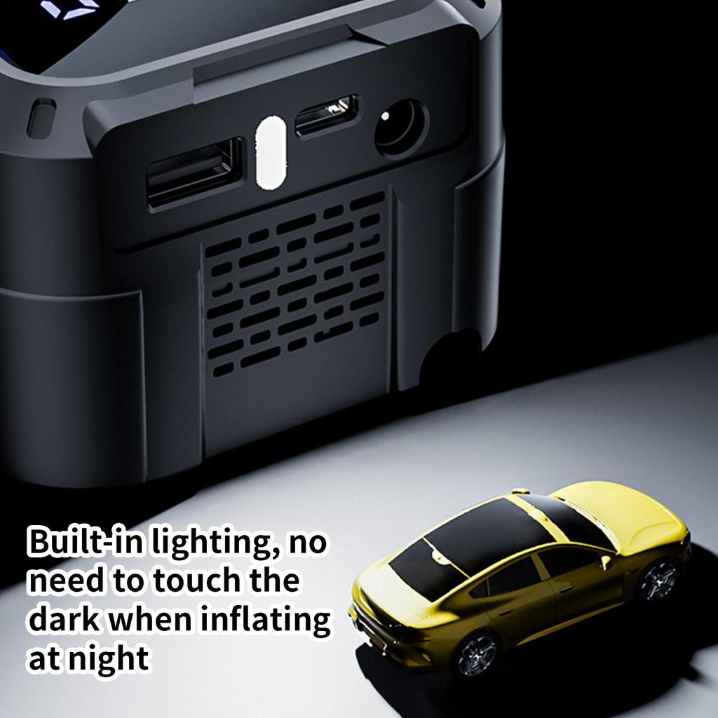 Портативный воздушный компрессор Беспроводной насос для накачивания шин Автоматическое отключение Насос для кемпинга Уход за мотоциклом Гараж Дом Ежедневные поездки