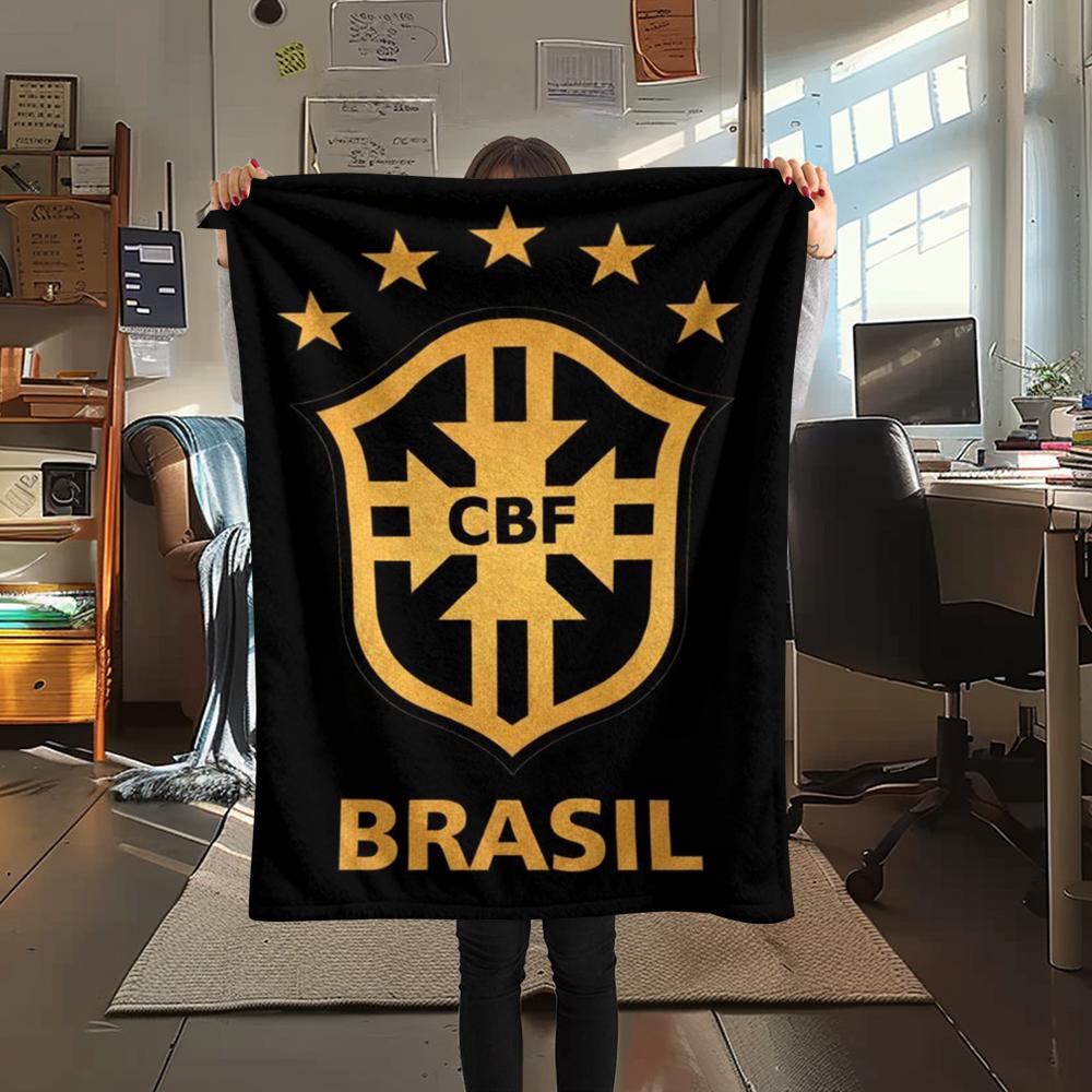 1Pc Chesterfield F.C Print Flannel Blanket, High quality Comfortable for All Seasons, Home Decor, Warmth and Comfort, Perfect for Christmas GiftS