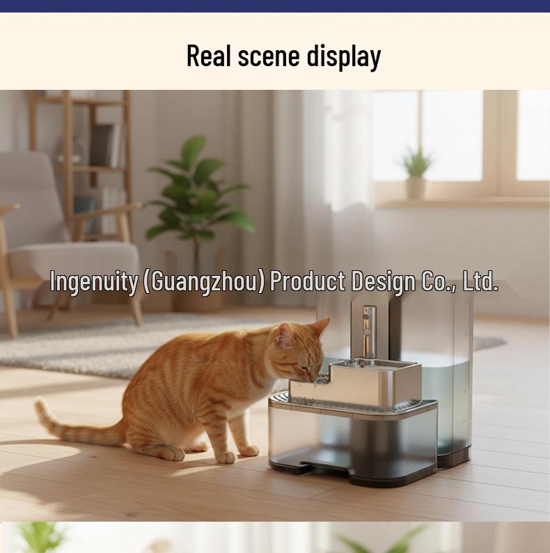 5L Flowing Water Pet Fountain with Separate Purified Water Tank