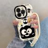 Cute Cartoon Black Coal Balls Suitable for Iphone16promax Mobile Phone Case Apple 15pro with Lanyard 14 Women 13
