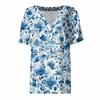 Women's T Shirt Tee Printed Short Sleeve Daily Weekend Fashion Basic V Neck Regular Top