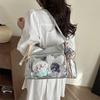 Large Capacity Transparent Shoulder Bag, New Girl Doll Bag, Casual Tote Bag, Two-dimensional Student Portable Messenger Bag.