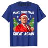 Хлопковые топы Сделайте Рождество снова великим Смешной Санта Мужская рождественская футболка Оригинальный подарок Юмористический уродливый рождественский свитер с надписью Футболка Y2k Топ