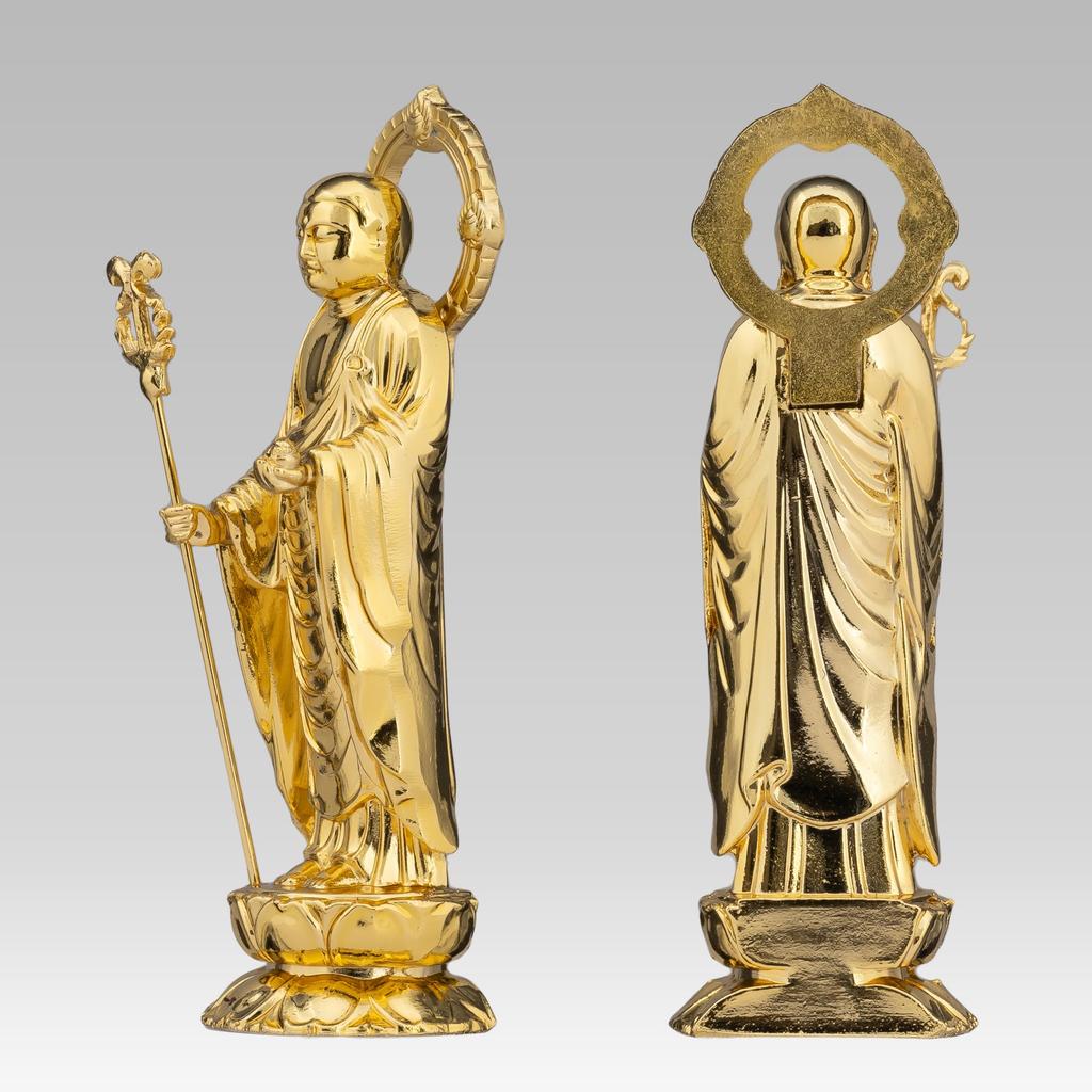 Статуя Будды Дзидзо Бодхисаттва золото с ПК Дзуси для безопасных родов и божество-хранитель для воспитания Такаока медная посуда Босацу pcZ (чистый покрытый) _