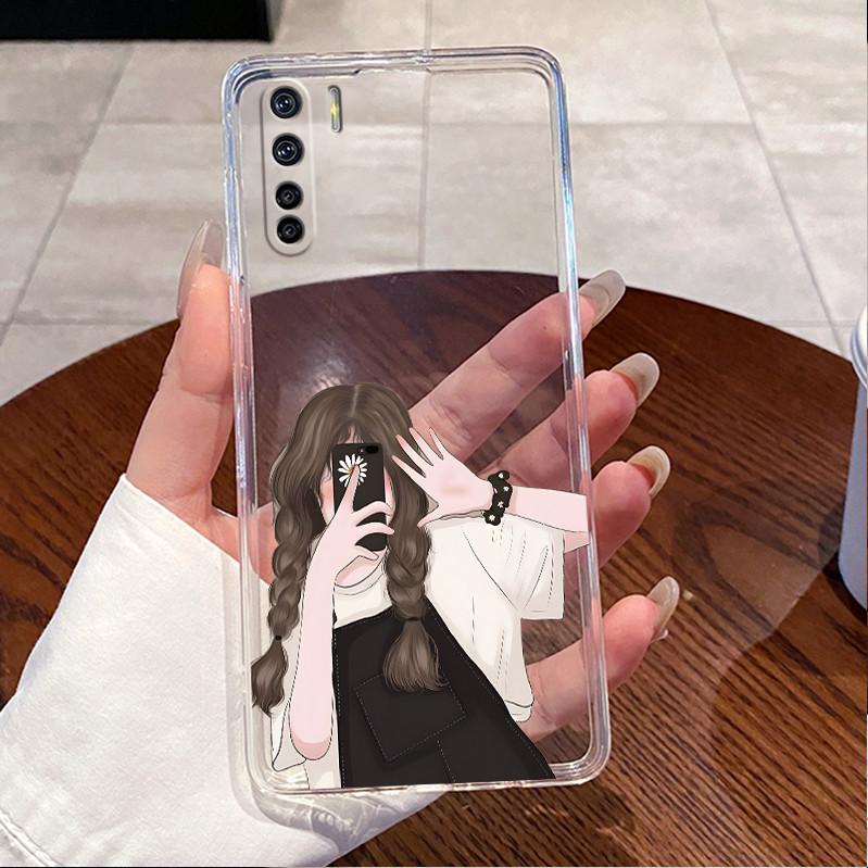 Чехол для OPPO Reno 3 4G / OPPO A91 / OPPO F15, прозрачный, роскошный, милый, с кроликом, смешной, из мягкого силикона TPU, задняя крышка