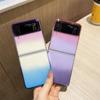 Для Samsung Galaxy Z Flip 4 3 5g Чехол градиентный цветной прозрачный ударопрочный защита от падений твердый чехол аксессуары