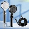 Handheld Shower Head Set Supercharged Third Gear Water Mode One Click Stop Button Wall Mounted for Bathroom