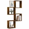 VidaXL Wall Shelves In Cube Shape 4 Pcs Smoked Oak 30x15x30cm, Cube-Shaped Storage, Organizer In 815880