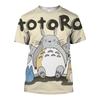 Модные футболки с рисунком аниме и 3D-принтом Тоторо, мужские и женские футболки с короткими рукавами, повседневные свободные детские топы с круглым вырезом