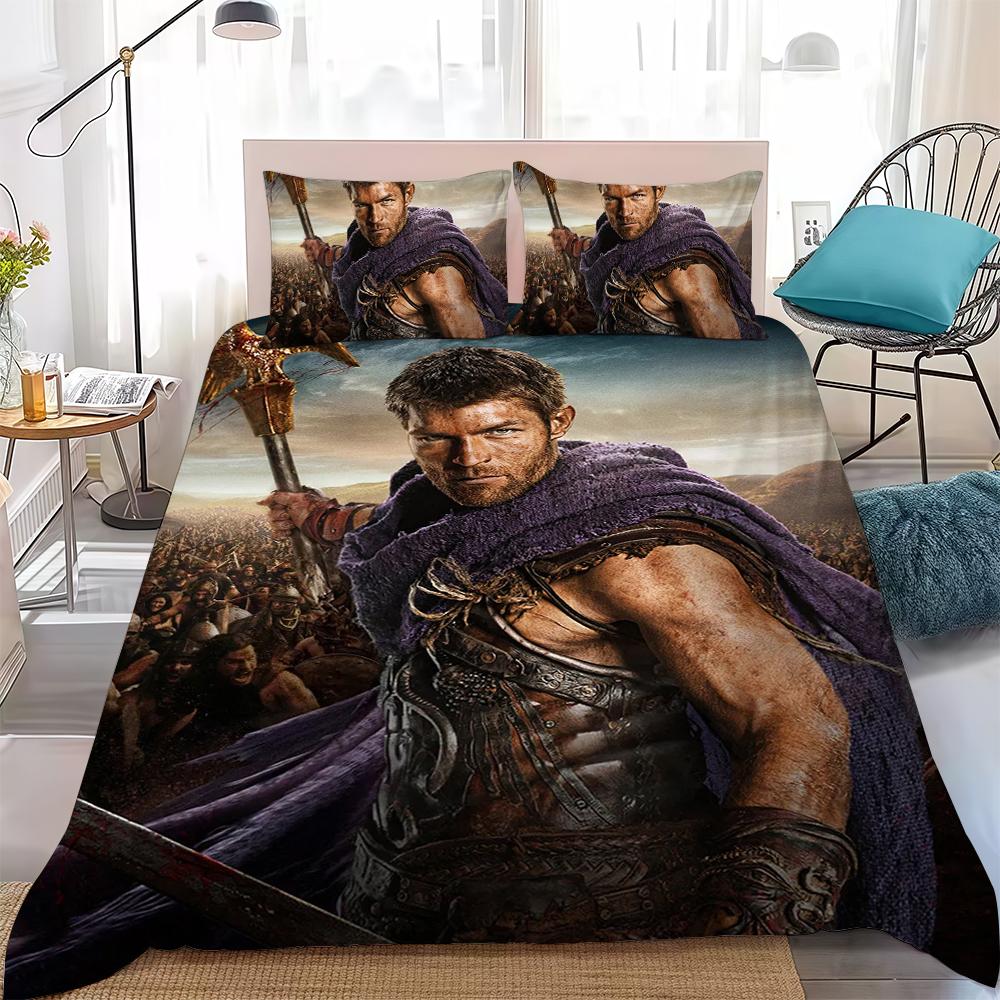 Набор пододеяльников Spartacus для телевизора, домашний стиль, постельное белье, мягкий стираемый хлопок, кровать, набор из 3 предметов, подарок для студенческого общежития