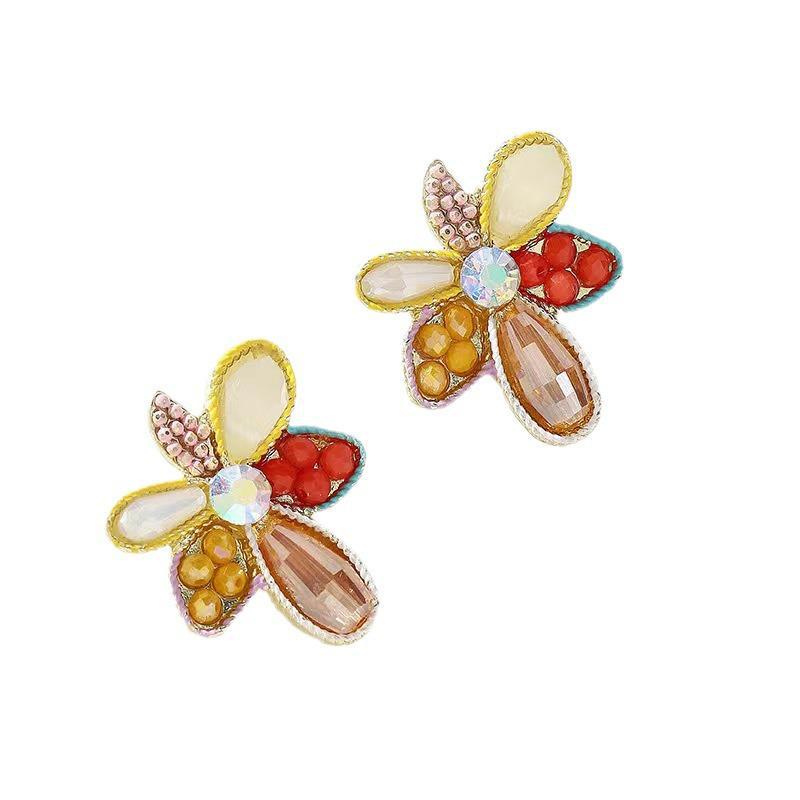 2025 Trendy Crystal Flower Earrings - High-End, Exquisite, Versatile Design