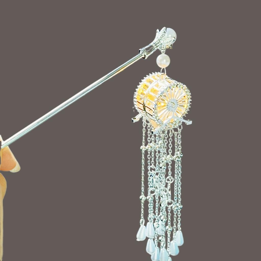 Светящаяся заколка для волос для женщин Креативная заколка-кисточка в виде ветряной мельницы Ювелирные изделия Аксессуары для волос в неокитайском стиле Заколки для волос к платью ханьфу