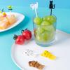 1 Set Fruit Fork Cute Cartoon Non-slip Reusable Easy To Clean Decorative Plastic Snack Cake