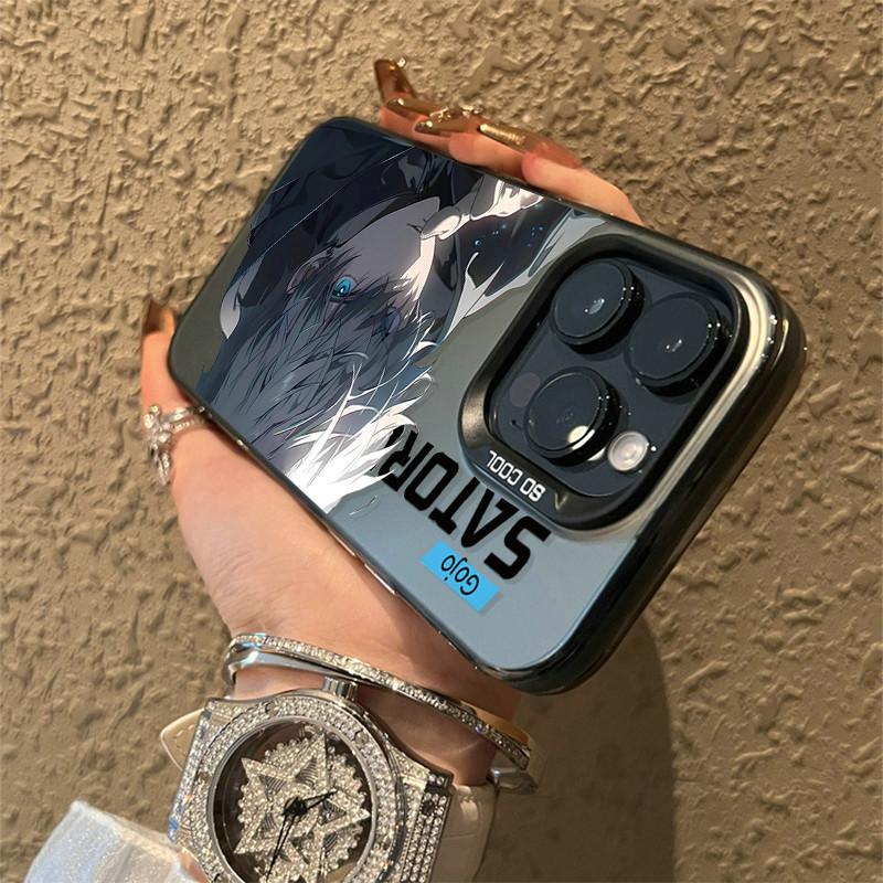 Upgraded IMD Case Gojo Satoru Printed Shockproof Protective Soft TPU Shell Case Full Back Cover for iPhone Samsung