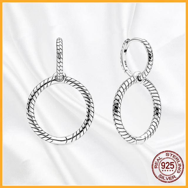 Аутентичные серьги-гвоздики из стерлингового серебра 925 пробы Plata De Ley, модные серьги-гвоздики для женщин, оригинальные сверкающие Pav Day, специальный подарок