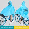 Bicycle Raincoat Single Male and Female Student Bicycle Adult Cycling Transparent Riding Poncho Waterproof Reflective Backpack