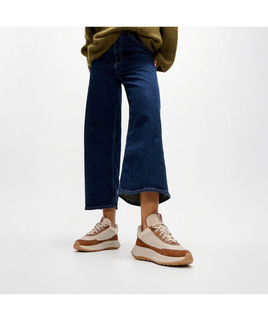 Fitflop [F-Mode] Women'S Suede Mix Platform Sneakers - Deep Tan/Camel Mix (Ft59K2N01C)