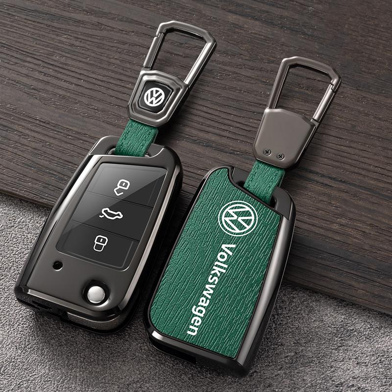 Для VOLKSWAGEN Чехол-защита для брелока автомобиля из цинкового сплава + Кожа Для VW Volkswagen Polo Golf 7 MK7 Tiguan MK2 Accesso