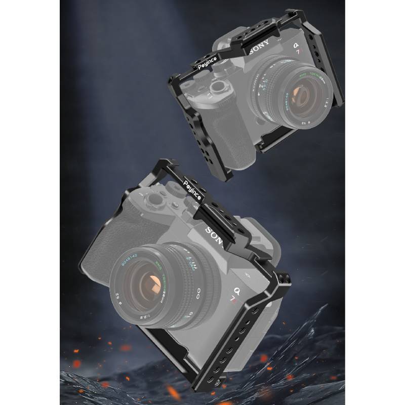 Клетка для камеры Sony A7m4 Компактная оснастка из алюминиевого сплава Для профессиональной съемки фильмов и видеоблогинга