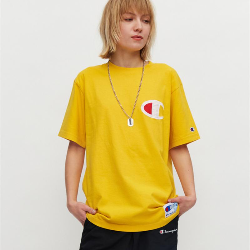 Champion T Shirt Japan Version Unisex Yellow C3-R304-1-M501