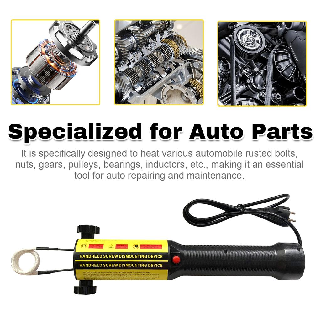 Комплект ручного магнитно-индукционного нагревателя мощностью 1200 Вт. Автомобильный беспламенный магнитно-индукционный нагрев.